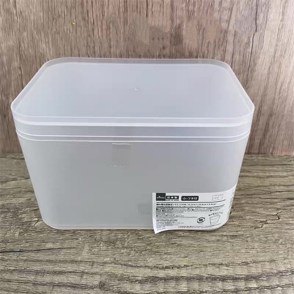 Daiso Japanese Frosted Clear Minimalistic Storage Stackable Container Box Set - Picture 1 of 4